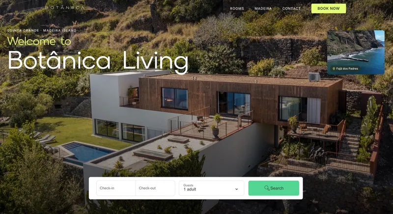 Botânica Living website homepage